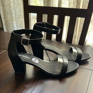 Black Ankle Strap 2 1/2 Heels